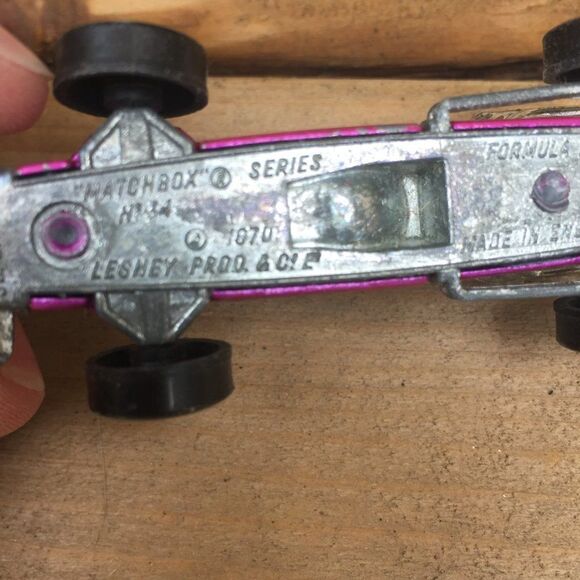 Vintage 1970 Matchbox 34d Formula 1 Racing Car Vintage toy car - Picture 7 of 9